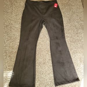 Spanx faux suede Flare Pants size 3X NWT chocolate brown